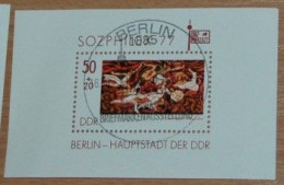 GERMANY DDR 1977, SOZPHILEX '77, Paintings, Philatelic Exhibitions, Mi #B48, Souvenir Sheet, Used - Other & Unclassified