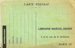 *CPSM - Carte De Commande De Spécimen De Livre De Classe - Librairie Marcel DIDIER - PARIS (75) - Mercanti