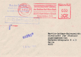 DDR Dienst Brief - Nur Für Den Dienstgebrauch - Afs Wirtschaftsrat Des Bezirkes Karl Marx Stadt 1987 - Central Mail Service