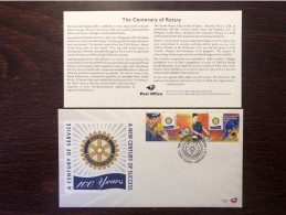 SOUTH AFRICA FDC COVER 2005 YEAR POLIO VACCINATION BLINDNESS ROTARY HEALTH MEDICINE STAMPS - FDC