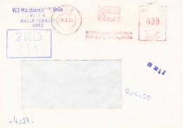 DDR Dienst Brief - Nur Für Den Dienstgebrauch - Afs ZKD VEB Maschinenfabrik Halle 1990 - Service Central De Courrier