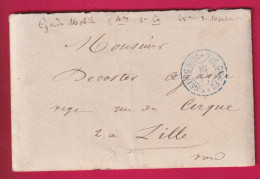 CAD POSTES 5EME CORPS 1ERE DIVISION GARDE MOBILE 48EME DE MARCHE MARLE AISNE 9 FEVRIER 1871 POUR LILLE NORD LETTRE - War 1870