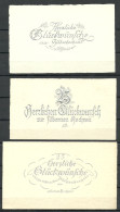 Germany Deutschland 1920ies Glückwunschkarte, Silberne Hochzeit, 3 Verschiedene Karten - Hochzeiten