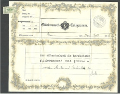 Germany Deutschland 1929 Glückwunschkarte-Telegram, Silberhochzeit - Hochzeiten