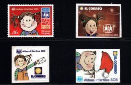 Children Childhood Cartoon Unicef ONU Uruguay Stamp + 3  Cinderella Poster Stamps - Erinnofilia