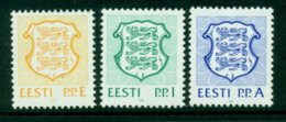 ESTONIA 1992 Mi 183-85** Coat Of Arms [L 2267] - Briefmarken