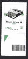 Italia, Italy, Italie, Italien 2020; Macchina Per Scrivere Portatile, Typewriter, Olivetti Lettera 22 Da Un Manifesto. - Informatica