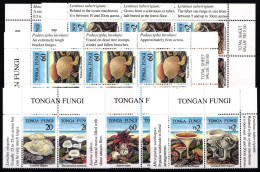 Tonga 1500-1505 Postfrisch 3 Paare Und 3 2xDreierstreifen / Pilze #JA968 - Tonga (1970-...)