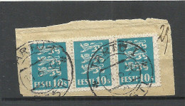 ESTLAND ESTONIA 1930 O TARTU I Michel 79 As 3-stripe - Estland