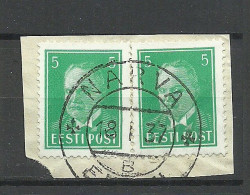 ESTLAND ESTONIA 1937 O NARVA "B" Michel 115 As Pair - Estland