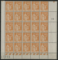 N° 366 80 C Orange Type Paix Panneau De 25 Ex Neufs ** MNH Cote 7,50 € - Feuilles Complètes