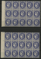 N° 375A 2,50 Fr Outremer Type Cérès 30 Ex Neufs ** MNH En 2 Panneaux Cote 42 € Vendus à 8 % De La Cote - Feuilles Complètes