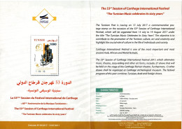 2017- Tunisia- The 53rd Session Of Carthage Internaional Festival (Music- Cinema- Theatre- Dance)-Flyer- Notice - Notice - Cinéma