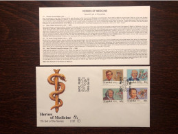 TRANSKEI FDC COVER 1992 YEAR HEROES OF MEDICINE WELLER SEMMELWEIS SIMPSON LAENNEC  HEALTH MEDICINE STAMPS - Transkei