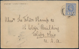 Sri Lanka Ceylon Brief EF 137 King Edward Von Colombo Nach Toledo Ohio USA - Sri Lanka (Ceilán) (1948-...)