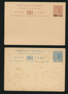 Ceylon Sri Lanka 2 Ganzsachen Einmal Mit Aufdruck Postal Stationery - Sri Lanka (Ceylon) (1948-...)