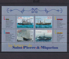 St. Pierre Und Miquelon Block 6 Schiffe Schifffahrt Marine Luxus Postfrisch MNH - Usati