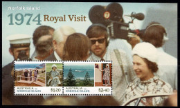 Norfolk Island 2024 Queen's Visit 1974 - 50 Years  Minisheet MNH - Isola Norfolk