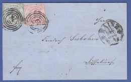 Thurn Und Taxis Mi.-Nr. 21 Und 22 Auf Brief 1860 Gel. Ab Mainz  - Covers & Documents