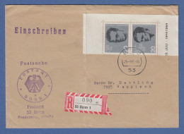 Bund 1964 Widerstand Mi.-Nr. 434 Und 438 ZSD Auf R-Postsache Aus 5300 Bonn - Andere & Zonder Classificatie