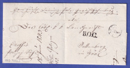 Bayern Vorphila-Brief Mit Fingerhut-O TOELZ Und Grenzübergangsstempel B.O.C 1843 - Sonstige & Ohne Zuordnung