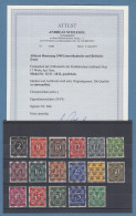 Bizone 1948 Ziffern Mit Netzaufdruck Mi.-Nr. 52-68 II ** Mit Attest SCHLEGEL BPP - Neufs