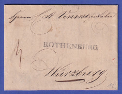 Bayern Vorphila-Brief Mit Einzeiler ROTHENBURG Nach Würzburg 1831 - Autres & Non Classés