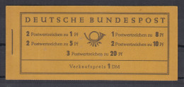 Bund Heuss Markenheftchen MH Mi.-Nr. 4 X V  ** - 1951-1970