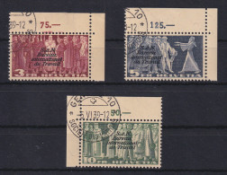 Schweiz Genfer Ämter Arbeitsorganisation BIT 1939 Franken-Werte Mi.-Nr. 57-59 O  - Service