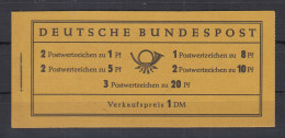 Bundesrepublik Heuss Markenheftchen MH Mi.-Nr. 4 X U  ** - 1951-1970