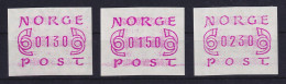 Norwegen / Norge Frama-ATM Mi.-Nr. 2.1a Satz Werte 130-150-230 ** - Automatenmarken [ATM]