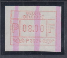 Belgien FRAMA-ATM P3024 Oudenaarde Mit ENDSTREIFEN ** Wert 08,00 - Autres & Non Classés