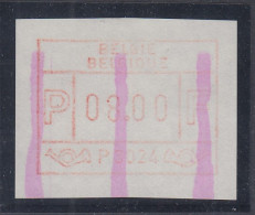 Belgien FRAMA-ATM P3024 Oudenaarde Mit ENDSTREIFEN-Ende ** Wert 08,00 - Autres & Non Classés