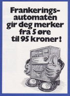 Norwegen / Norge Frama-ATM Mi.-Nr. 2.1a Wert 125 Gest. In Werbeflyer ATM-Automat - Machine Labels [ATM]