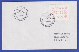 Norwegen / Norge Frama-ATM Mi.-Nr. 2.1b Wert 125 Auf FDC Oslo Lufthavn 2.12.80 - Timbres De Distributeurs [ATM]