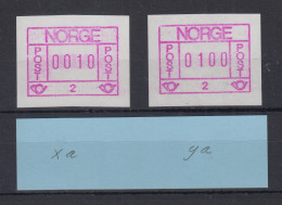 Norwegen / Norge Frama-ATM 1978 Aut.-Nr. 2 Dunkles / Helles Papier ** - Automatenmarken [ATM]