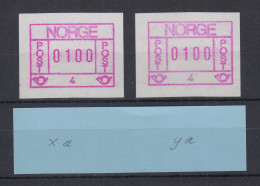 Norwegen / Norge Frama-ATM 1978 Aut.-Nr. 4 Dunkles / Helles Papier ** - Timbres De Distributeurs [ATM]