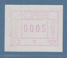 Norwegen / Norge Frama-ATM 1978  Gummidruck-ATM Aut-Nr. 3  **   - Timbres De Distributeurs [ATM]