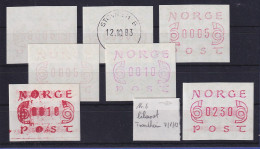 Norwegen / Norge Frama-ATM Mi-Nr. 2.1  Kleines Lot Diverse Besonderheiten ** / O - Timbres De Distributeurs [ATM]