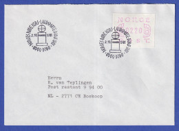Norwegen / Norge Frama-ATM Mi.-Nr. 2.1a Wert 220 Auf Brief Mit So.-O Bodö 1981 - Machine Labels [ATM]
