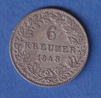 Frankfurt Silbermünze 6 Kreuzer 1848 - Other & Unclassified