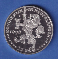 Niederlande 1996 Silbermünze Jan Vermeer 25 ECU Ca. 25g Ag925 PP - Otros & Sin Clasificación