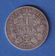 Deutsches Kaiserreich Silber-Kursmünze 1 Mark 1883 J - Altri & Non Classificati
