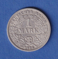 Deutsches Kaiserreich Silber-Kursmünze 1 Mark 1882 G  ERHALTUNG ! - Other & Unclassified