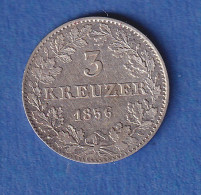 Frankfurt Silbermünze 3 Kreuzer 1856  - Otros & Sin Clasificación