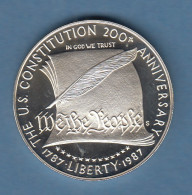 USA 1987 1$ Silber-Gedenkmünze 200 Jahre Verfassung Constitution PP Proof - Otros & Sin Clasificación