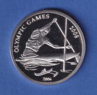 Palau 2006 Silbermünze Olympia Kanu-Slalom 5 Dollars 25g, Ag925 PP - Andere - Oceanië