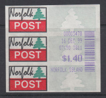 Norfolk-Insel ATM Typ 1 Mit Violettem Werteindruck $1,40, Lang, Mi.-Nr. 1.1f ** - Norfolk Island