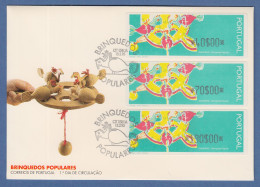 Portugal 1995 ATM Galinhas Mi.-Nr. 9 Z1 Satz 40-70-190 Auf Offiz. FDC - Viñetas De Franqueo [ATM]