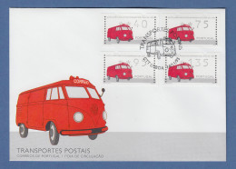 Portugal 1995 ATM VW-Rettungswagen Mi.-Nr. 12 Satz 40-75-95-135 Auf Offiz. FDC - Automatenmarken [ATM]